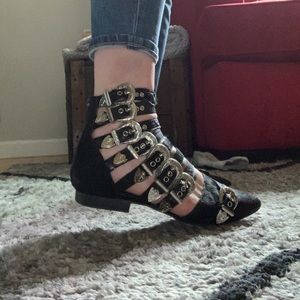 JC Buckle flat bootie